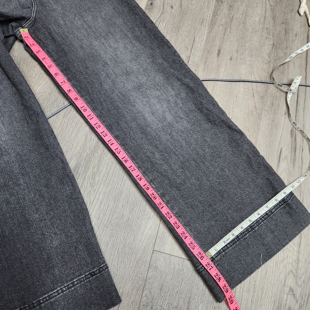 SOLD π Lee Denim Legendary Black High Rise Wide Leg Skater Jeans Size 10 Short - Picture 13 of 14